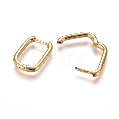 Brass Huggie Hoop Earrings EJEW-L234-61-G-1