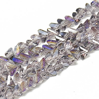 Electroplate Glass Beads Strands X-EGLA-Q103-A01-1