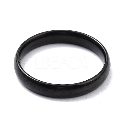 Ion Plating(IP) 304 Stainless Steel Simple Plain Band Finger Ring for Women RJEW-B036-05EB-1