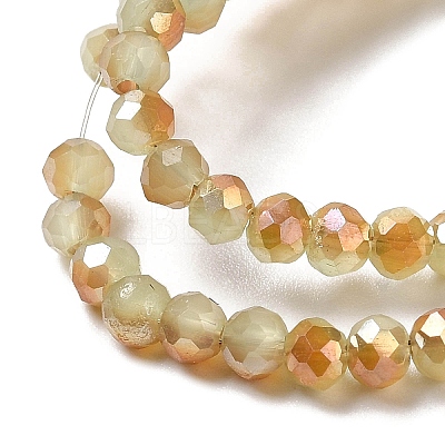 Electroplate Glass Faceted Rondelle Beads Strands EGLA-D020-3x2mm-58-1