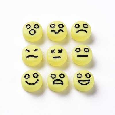 Opaque Mixed Color Acrylic Beads X-MACR-N008-42-C-1
