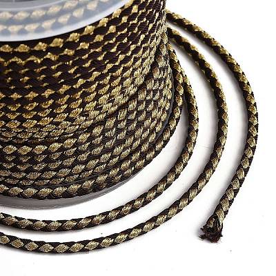 11M Polyester Braided Cord with Cotton Core & Metallic Thread OCOR-Z006-01-09-1