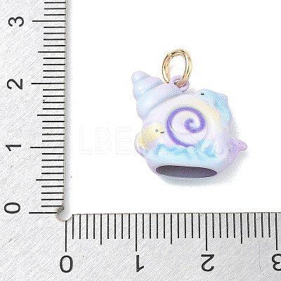 Brass Enamel Pendants KK-CBAE20A-05G-1