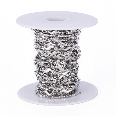 Tarnish Resistant 304 Stainless Steel Link Chains CHS-G014-14P-1