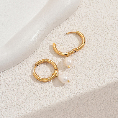 Brass Teardrop Hoop Earrings AZ5756-1