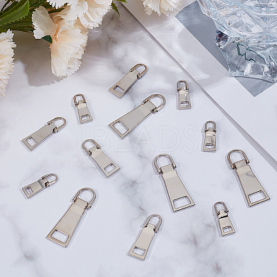 18Pcs 3 Styles Alloy Zipper Pull Tabs FIND-CY0001-83P-1