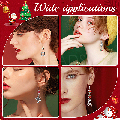 DIY Christmas Drop Earring Making Kits DIY-SC0019-35-1