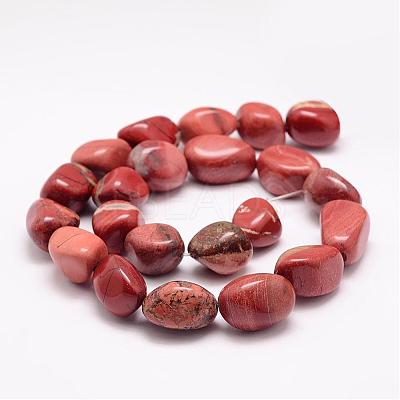 Natural Red Jasper Bead Strands G-K153-D29-1