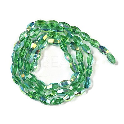 Electroplate Glass Beads Strands GLAA-Q101-03A-AB04-1