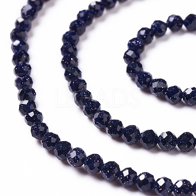 Synthetic Blue Goldstone Beads Strands X-G-L581A-004A-1
