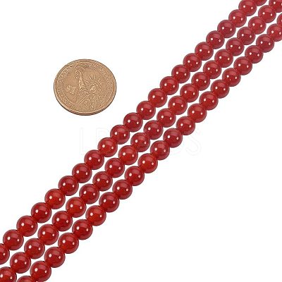 Natural Carnelian Bead Strands G-PH0028-8mm-15-1