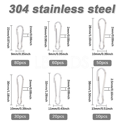 304 Stainless Steel Push Gate Snap Keychain Clasp Findings STAS-SP0001-90-1