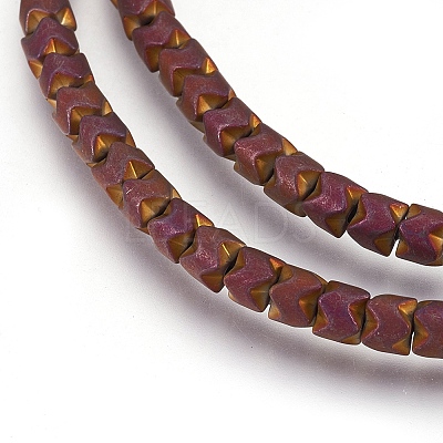 Electroplate Non-magnetic Synthetic Hematite Bead Strands LS-G-I208-19F-G-1
