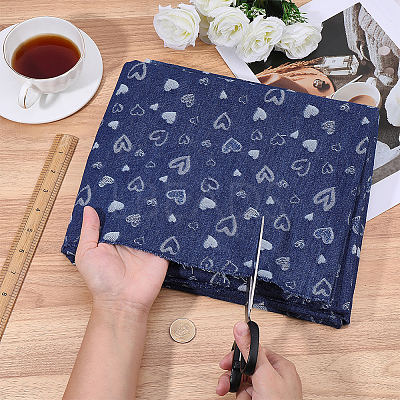 Cotton Denim Fabric DIY-WH0504-872B-1