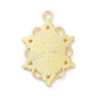 Alloy Pendant Cabochon Settings PALLOY-E577-35G-1