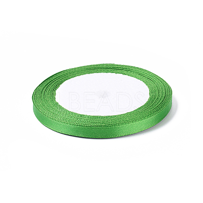 1/4 inch(6mm) Green Satin Ribbon for Hairbow DIY Party Decoration X-RC6mmY019-1