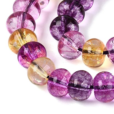 Crackle Transparent Glass Beads Strands GLAA-N074-02B-13-1