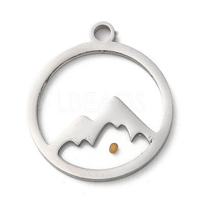 Non-Tarnish 201 Stainless Steel Pendants STAS-D041-17P-1