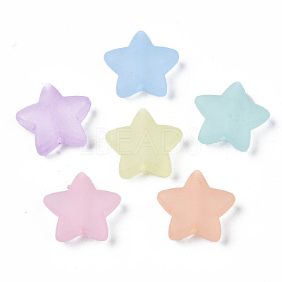 Transparent Frosted Acrylic Beads X-FACR-N002-01A-1