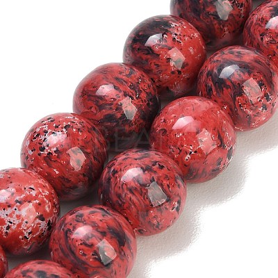 Baking Paint Glass Beads Strands GL-CBA8F4B-02C-1