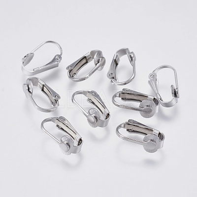 Tarnish Resistant 304 Stainless Steel Clip-on Earring Findings STAS-F139-055P-1