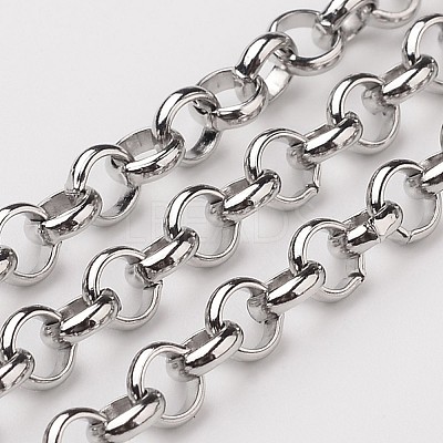 Tarnish Resistant 304 Stainless Steel Rolo Chains CHS-L015-52-1