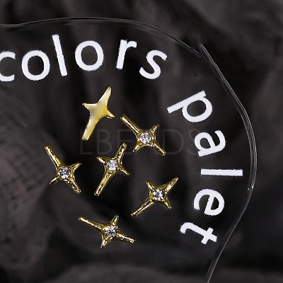 Star Alloy Rhinestone Cabochons MRMJ-WH0075-114-22-1