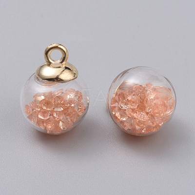 Transparent Glass Globe Pendants GLAA-TAC0002-J06-1