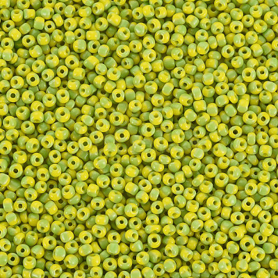 12/0 Two Tone Opaque Glass Seed Beads SEED-T006-01A-A02-1