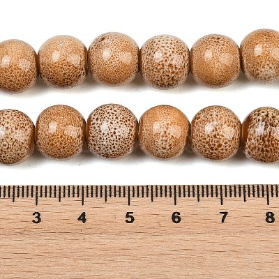 Handmade Fancy Antique Glazed Porcelain Ceramic Round Beads Strands X-PORC-L019-13mm-06-1