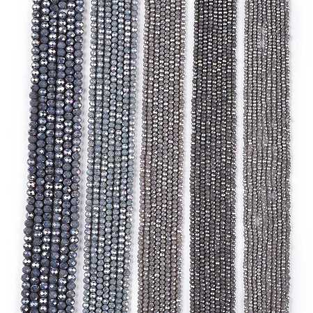 Electroplate Glass Beads Strands EGLA-A044-P8mm-B10-1