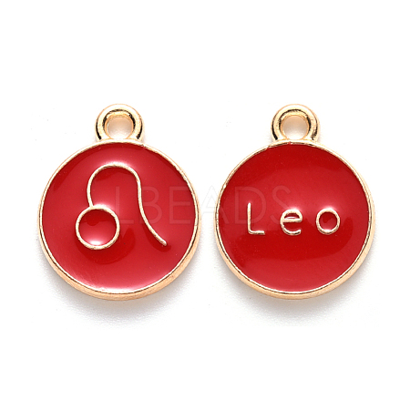 Alloy Enamel Pendants ENAM-S124-01A-07G-1