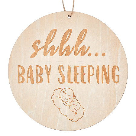 Do Not Disturb Wood Door Hanging Decorations AJEW-WH20006-65A-1