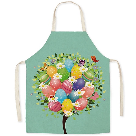 Cute Easter Egg Pattern Polyester Sleeveless Apron PW-WG98916-23-1