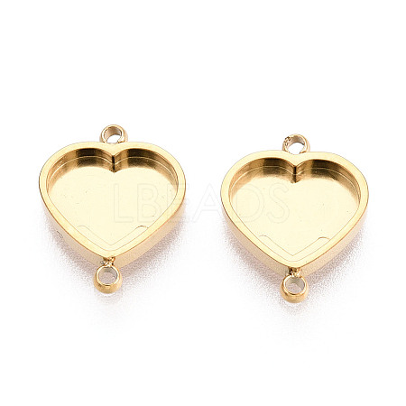 304 Stainless Steel Connector Cabochon Settings STAS-N115-38G-1