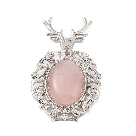 Natural Rose Quartz Pendants G-A226-02P-08-1