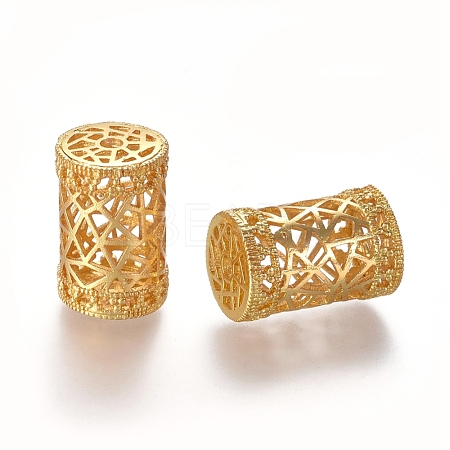 Hollow Brass Beads KK-O125-24G-1