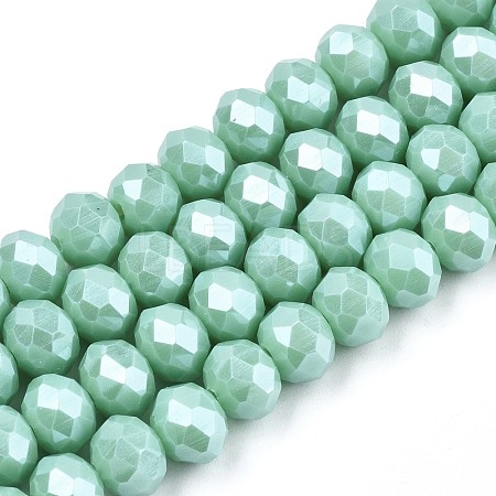 Electroplate Glass Beads Strands EGLA-A034-P4mm-A20-1