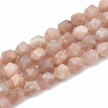 Natural Sunstone Beads Strands G-S332-8mm-008-1