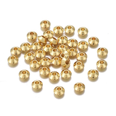 Brass Spacer Beads KK-K249-01G-1