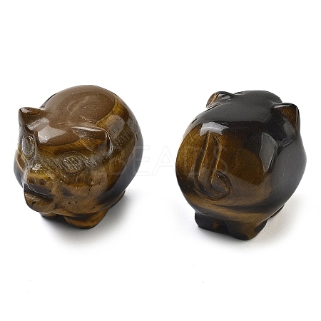 Natural Tiger Eye Carved Figurines DJEW-L023-C09-1