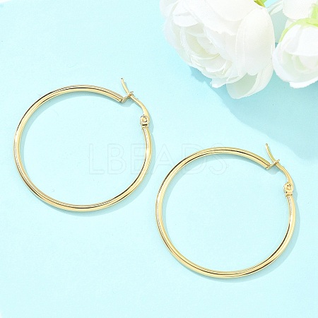 Ring 304 Stainless Steel Big Hoop Earrings X-EJEW-N0016-11G-F-1