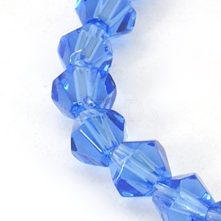 Half-Handmade Transparent Glass Beads Strands GB6mmC24-1