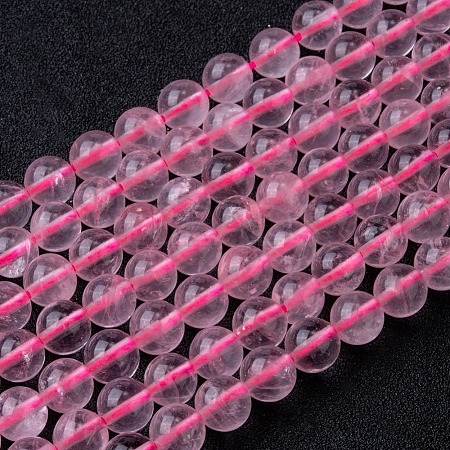 Natural Rose Quartz Bead Strands X-G-R173-8mm-04-1