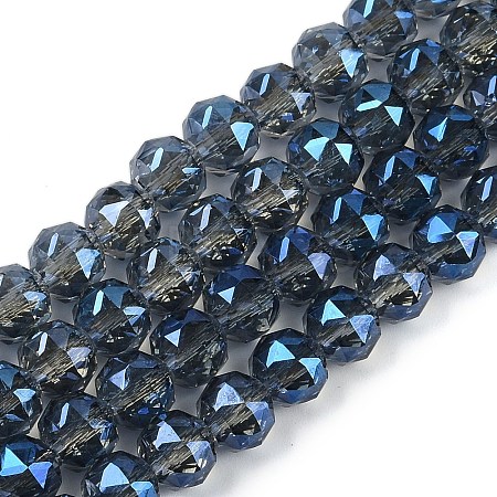 Transparent Electroplate Glass Beads Strands EGLA-N002-34C-C15-1