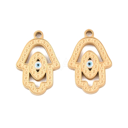 304 Stainless Steel Enamel Pendants STAS-Z190-09G-04-1