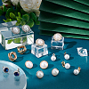   8Pairs 8 Style Half Round & Round & Twist Brass Clip-on Earrings with Plastic Pearl EJEW-PH0001-09-1-6