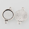 Tibetan Style Alloy Cabochon Connector Settings X-TIBE-M022-13AS-2