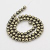 Round Non-magnetic Synthetic Hematite Beads Strands G-D617-6mm-26-2