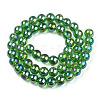 Electroplate Transparent Glass Beads Strands GLAA-T032-T8mm-AB07-3